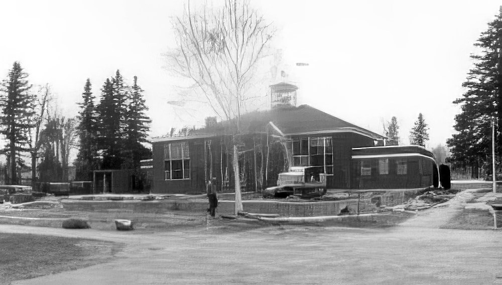 Blake Library undergoing renovation in the 1960s