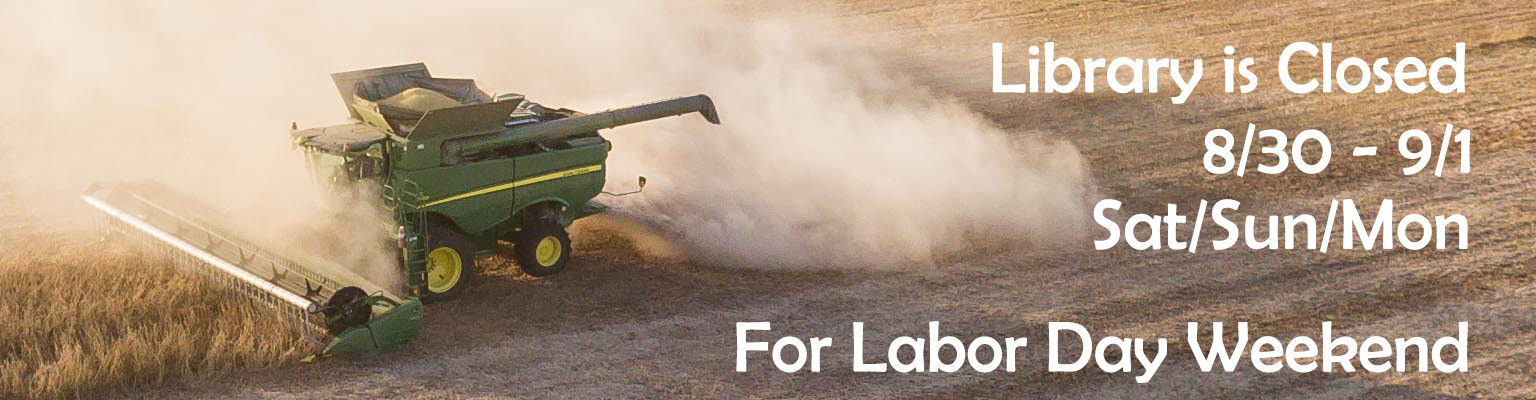library closed August 30 through September 2 for labor day