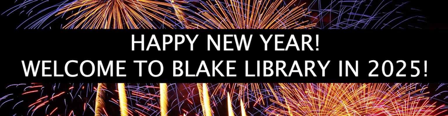 happy new year from blake library